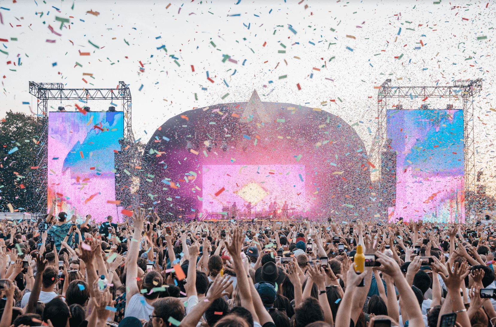 Image may contain: Festival Guide, Festivals, UK, 2019, tickets, guests, lineup, headliner, acts, Citadel, Wireless, Concert, Skin, Confetti, Paper, Festival, Person, Human, Crowd