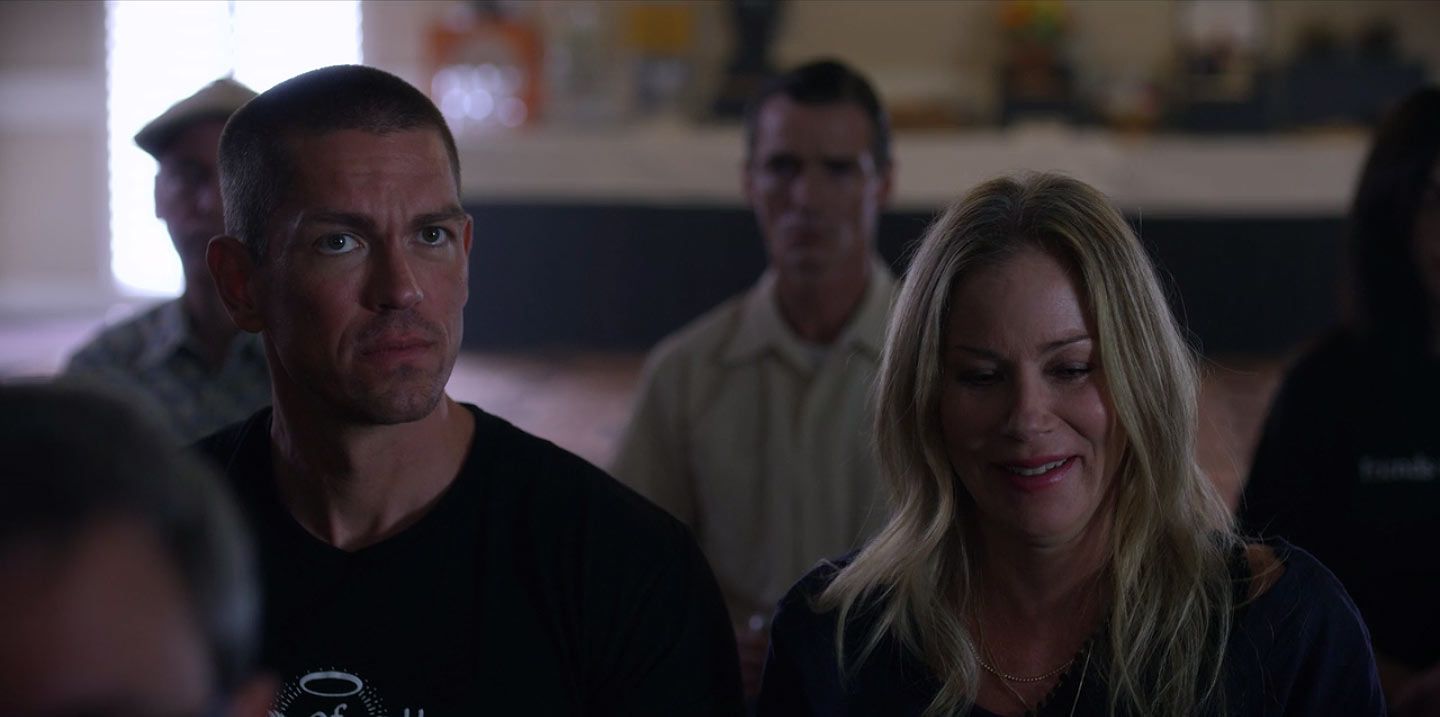 Image may contain: Dead To Me cast, Dead To Me, Steve Howey, Jason, Bride Wars, film, show, Netflix, Face, Man, Person, Human