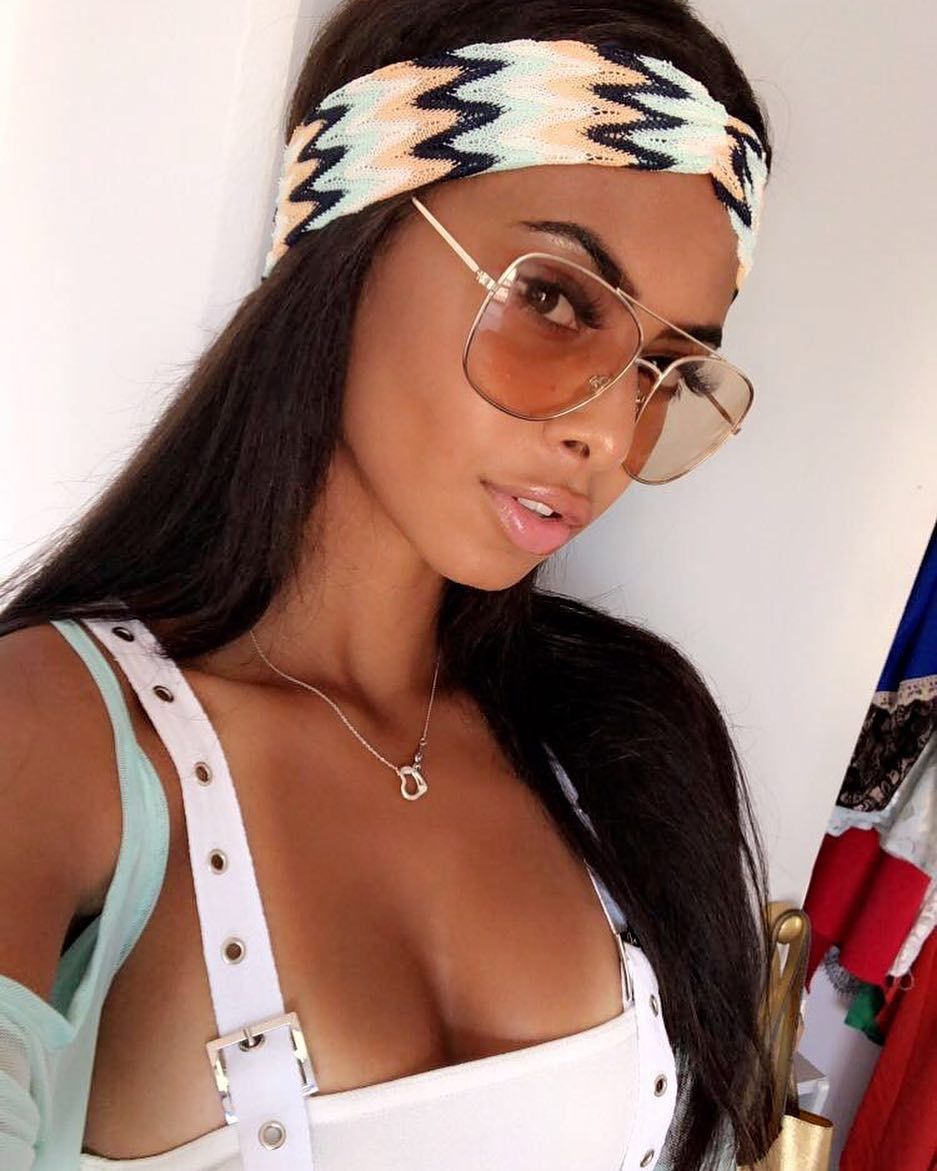Image may contain: Soph Piper, Rochelle Humes sister, Rochelle Humes, Love Island, 2019, Hat, Accessories, Sunglasses, Accessory, Lingerie, Underwear, Costume, Person, Human, Apparel, Clothing
