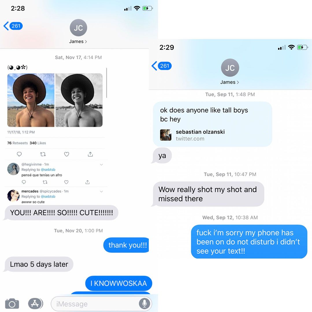 Image may contain: James Charles screenshots, James Charles, Sebastian Javier, Carmie Sellitto, comments on, Sam Cooke, Gage, screenshots, messages, leaked, Stephen Harrison,  License, Driving License, Document, Text Message, Human, Person, Text