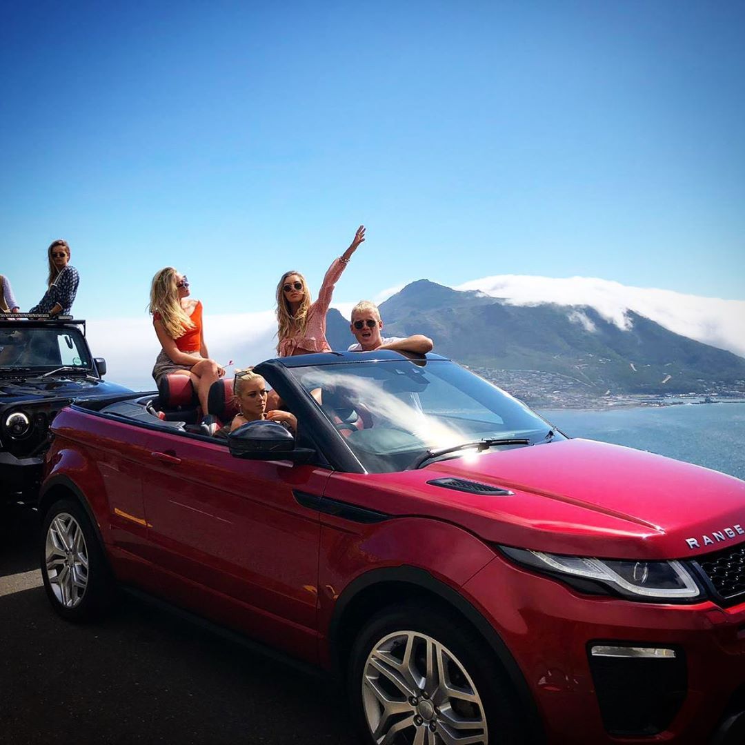 Image may contain: Moondance Villa, cape town, Made in Chelsea, South Africa, cast, cost, location, book, Machine, Wheel, Human, Person, Car, Vehicle, Transportation, Convertible, Automobile