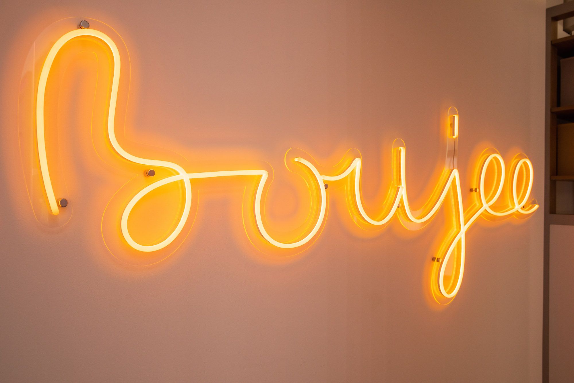 Image may contain: Love Island villa, Love Island, 2019, location, Neon, Light