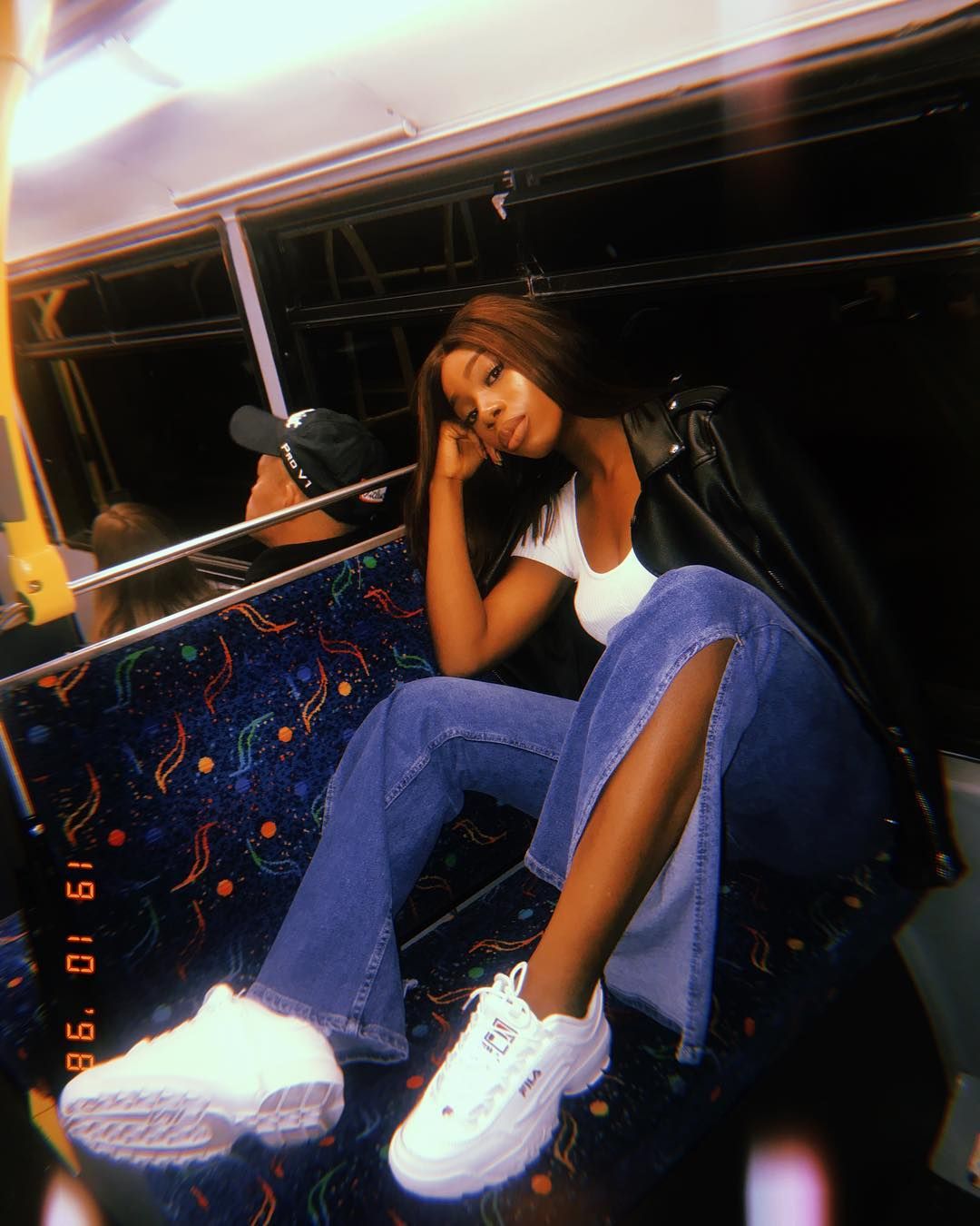 Image may contain: Love Island 2019 Instagrams, Yewande Biala, Instagram, Love island, 2019, contestant, Islander, cast list, handle, Insta, social media, followers, Pants, Night Life, Human, Person, Shoe, Footwear, Clothing, Apparel