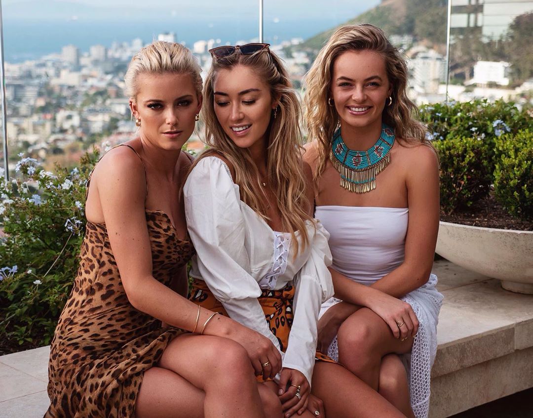 Image may contain: Moondance Villa, Made in Chelsea, Cape Town, South Africa, pictures, inside, book, cost, Liv Bentley, Eliza Batten, Sophie Habboo, Habbs,  Sitting, Woman, Female, Accessory, Accessories, Sunglasses, Human, Person, Robe, Fashion, Gown, Evening Dress, Apparel, Clothing
