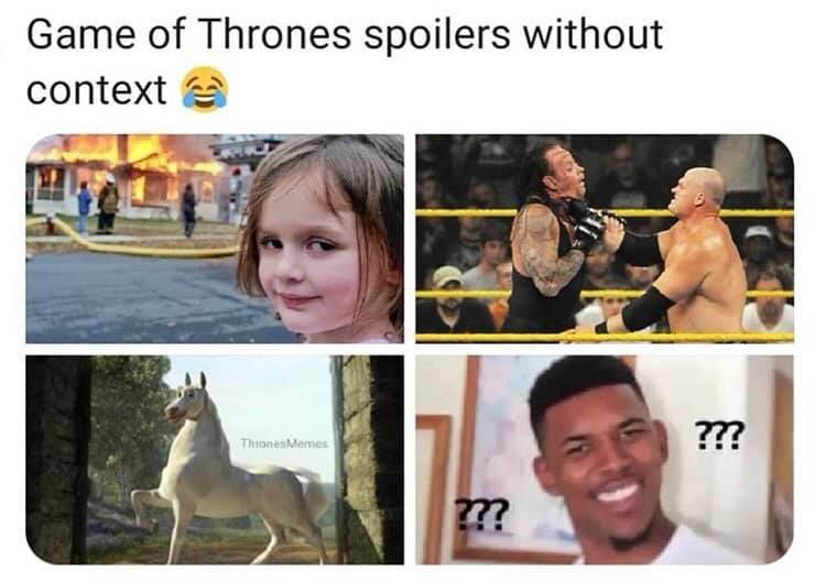 Image may contain: Game of Thrones season 8 episode 5 memes, Game of Thrones, memes, meme, GoT, Game of Thrones memes, spoilers without context, bad writers,Text, Document, Id Cards, Collage, Poster, Advertisement, Human, Person