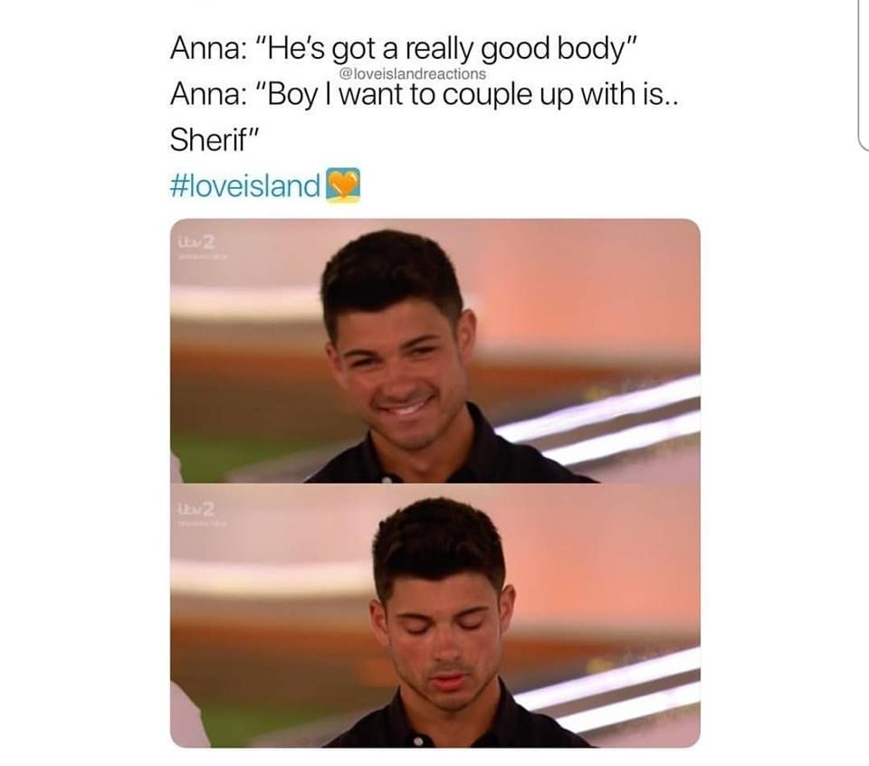 Image may contain: Love Island week one memes, Love island, 2019, memes, Anton, reaction, face, funny, Advertisement, Poster, Head, Text, Face, Human, Person