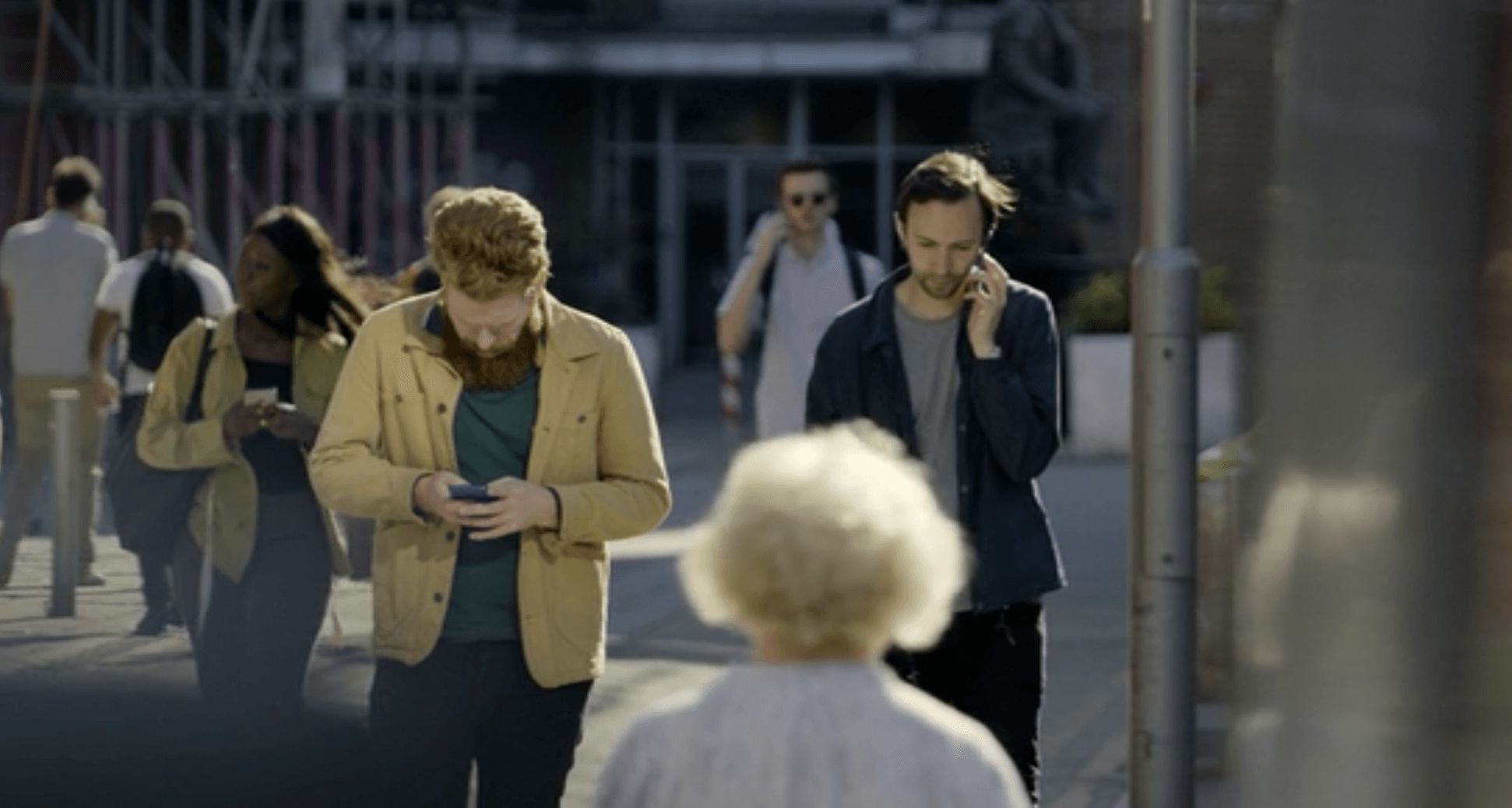 Image may contain: Smithereens ending explained, Black Mirror, smithereens, ending, explainer, theories, season 5, episode 2, answers, conclusion, spoilers, easter eggs, who died, phones, Blazer, Jacket, Pedestrian, Suit, Overcoat, Coat, Human, Person, Apparel, Clothing