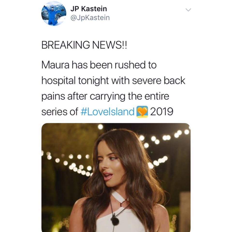 Image may contain: Love Island week two memes, Love Island, memes, reactions, tweet, funny, savage, meme, Maura, Brochure, Flyer, Poster, Advertisement, Paper, Female, Text, Apparel, Clothing, Human, Person