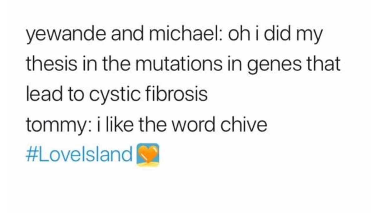 Image may contain: Love Island week one memes, Love Island, 2019, memes, funny, best, reactions, Michael, Yewande, Face, Text