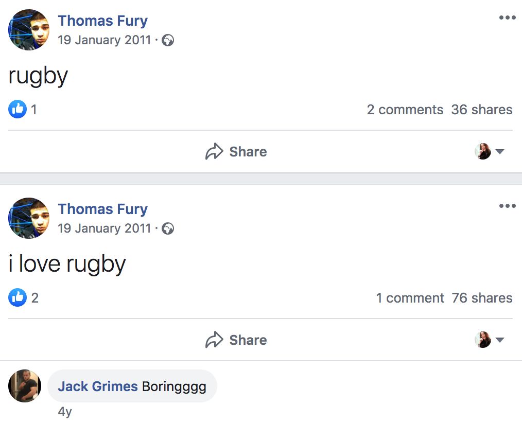 Image may contain: Tommy Fury facebook, Tommy Fury, Love Island, facebook, status, pictures, profile, updates, old, before,  File, Page, Text