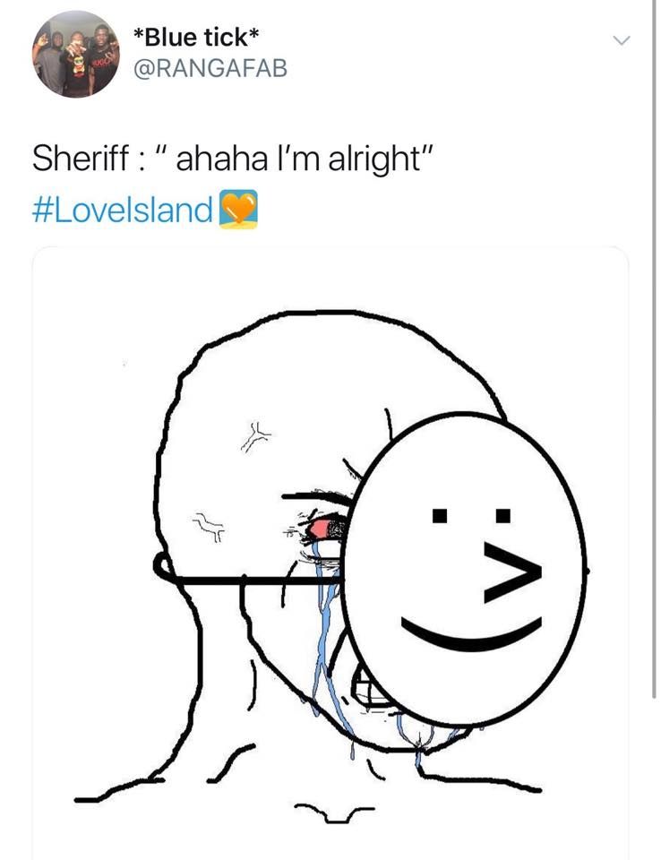 Image may contain: Love Island episode one memes, Sherif, Love island, meme, 2019, funny, reaction, Head