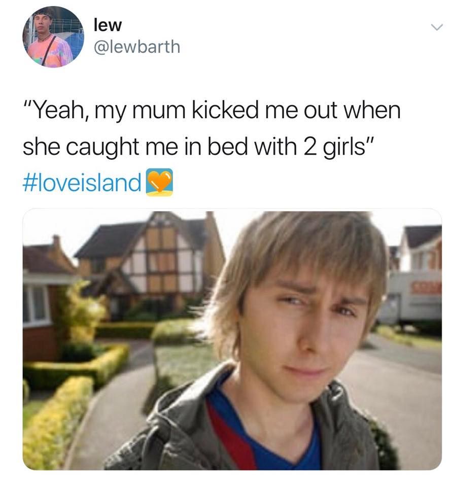 Image may contain: Love Island episode one memes, Love Island, meme, last night, Anton, funny, 2019, reaction, show, Jacket, Advertisement, Coat, Text, Apparel, Clothing, Human, Person
