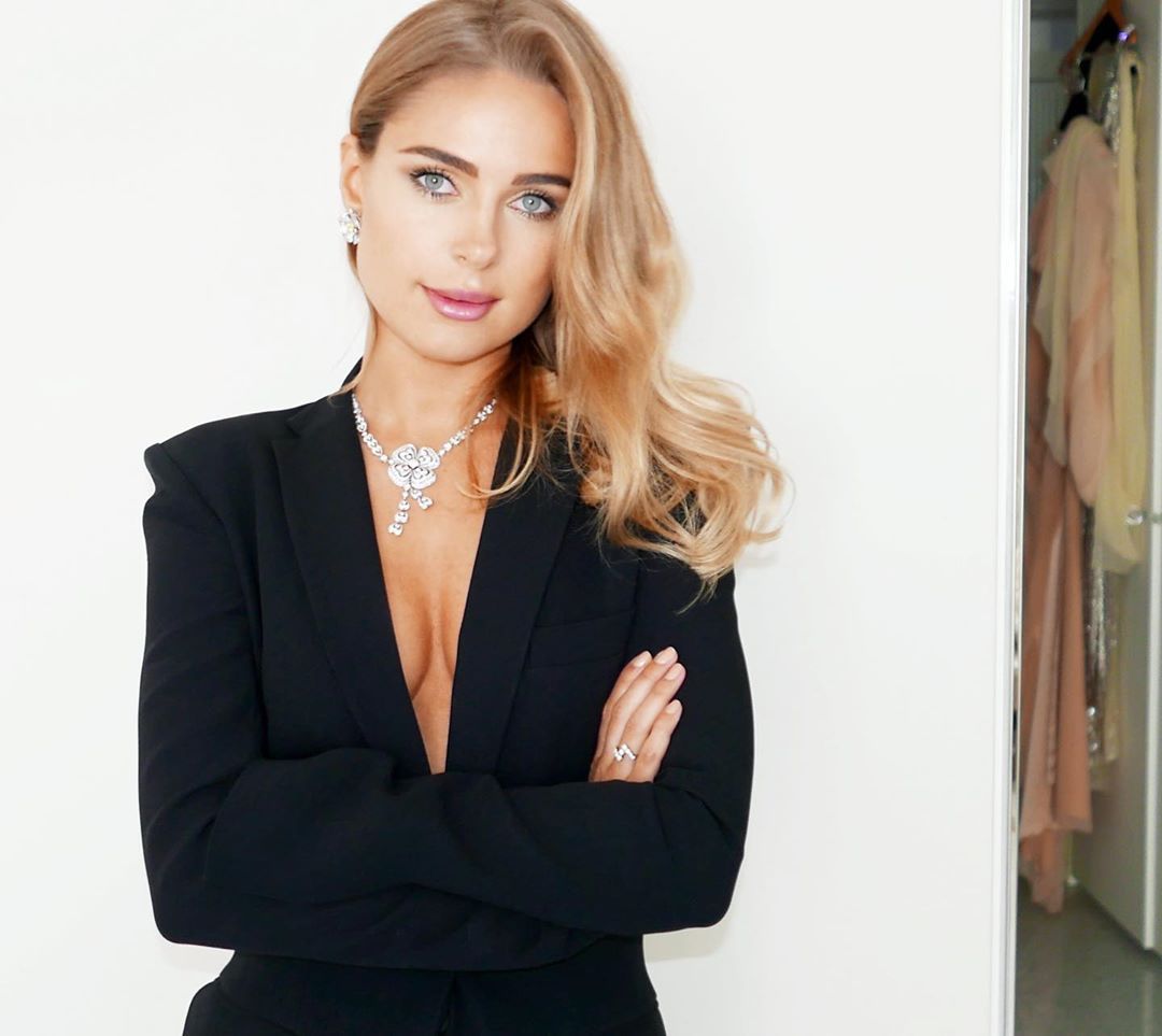 Image may contain: Made in Chelsea cast now, Made in Chelsea, cast, then, now, before, after, iconic, original, Kimberley Garner, Jewelry, Accessories, Necklace, Accessory, Teen, Blonde, Girl, Kid, Child, Dress, Blazer, Jacket, Woman, Suit, Coat, Overcoat, Apparel, Clothing, Human, Female, Person