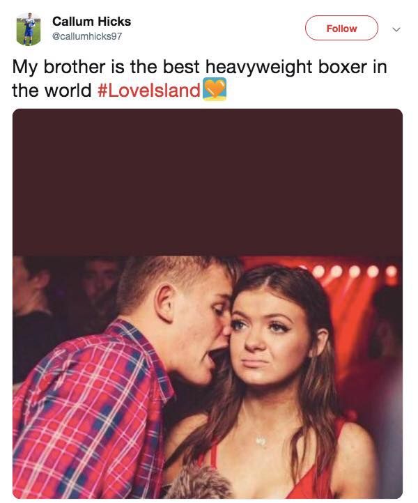 Image may contain: Love Island episode one memes, milk meme, Love Island, 2019, meme, reaction, twitter, Tommy Fury, Make Out, Face, Dating, Human, Person