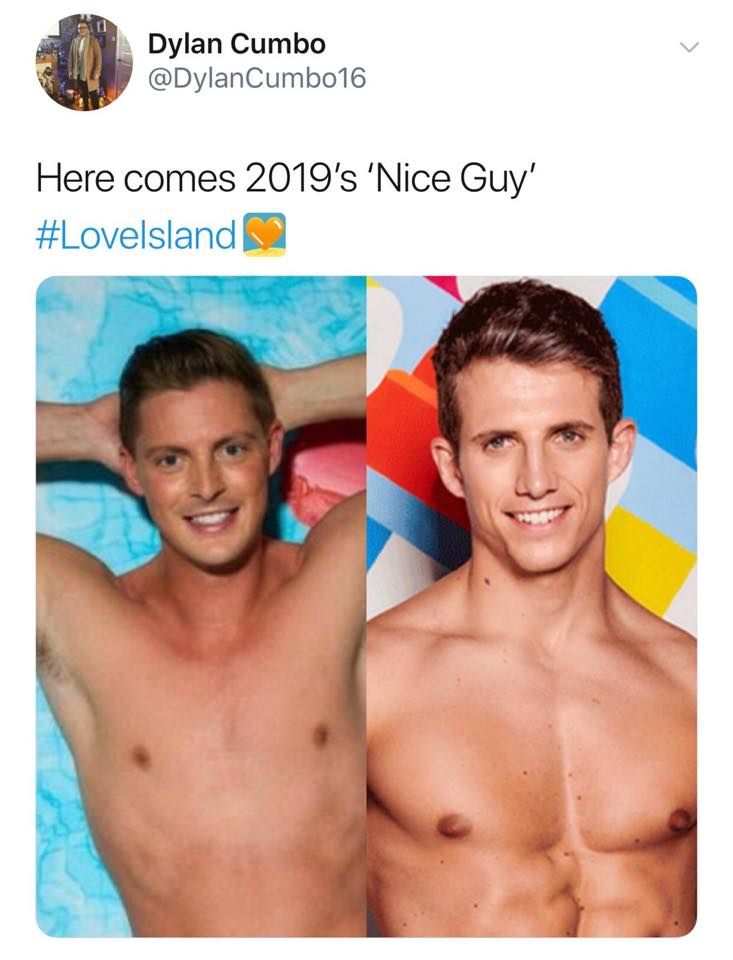 Image may contain: Love Island episode one memes, Callum, Dr Alex, Love Island, 2019, meme, reaction, tweet, Man, Face, Human, Person