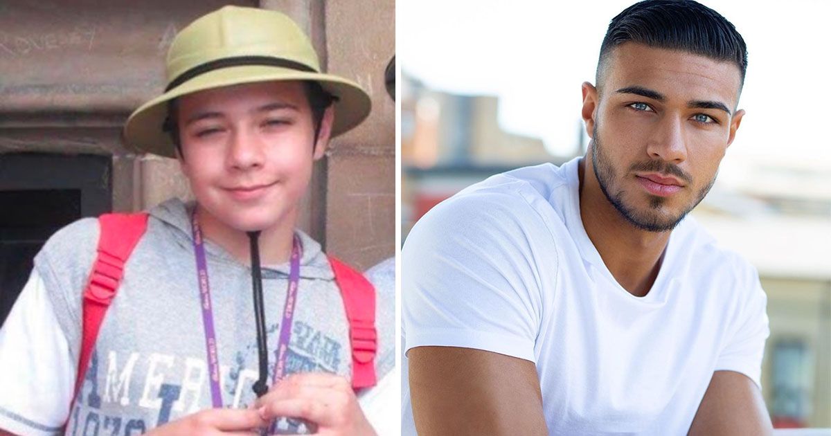 Image may contain: Love Island baby pictures, Love Island, Tommy Fury, baby, childhood, picture, school, young, Man, Smile, Hat, Apparel, Clothing, Face, Human, Person