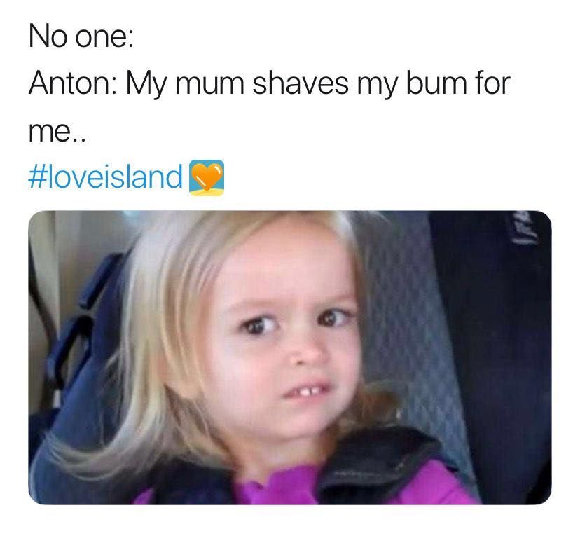 Image may contain: Love Island episode one memes, Love Island, 2019, memes, reactions, tweets, best, funniest, episode one, Mousepad, Mat, Text, Human, Face, Person