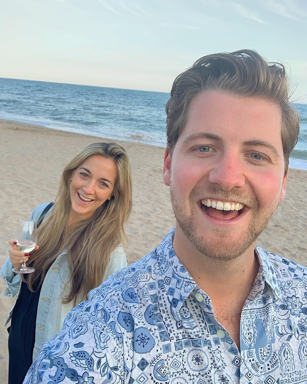 Image may contain: Made in Chelsea cast now, Made in Chelsea, cast, then, now, before, after, iconic, original, Stevie, girlfriend, 2019, People, Photo, Photography, Portrait, Man, Apparel, Clothing, Beach, Coast, Shoreline, Outdoors, Sea, Ocean, Nature, Water, Face, Human, Person