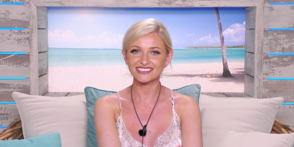 Image may contain: Love Island star signs, Love Island, Amy, star sign, Cancer, age, compatible, qualities, Pillow, Cushion, Accessory, Necklace, Jewelry, Accessories, Pendant, Person, Human