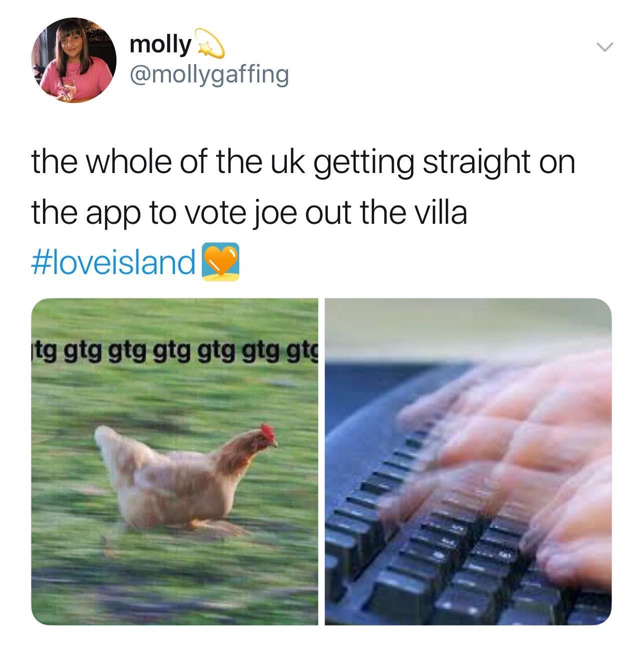 Image may contain: Love Island week two memes, Love Island, memes, reactions, tweet, funny, savage, meme, Joe, savage, Poster, Advertisement, Piano, Musical Instrument, Leisure Activities, Human, Person, Poultry, Animal, Bird, Chicken, Fowl