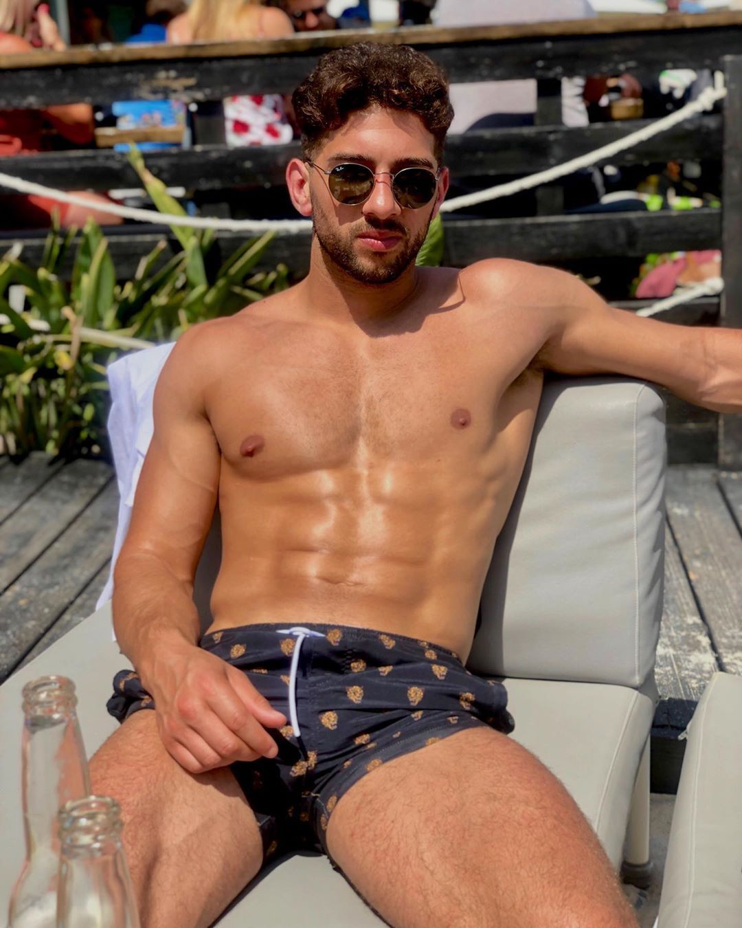 Image may contain: Casa Amor cast, Casa Amor, Love Island, Marvin Brooks, contestant, cast, Islander, new, boy, Instagram, age, job, Skin, Man, Clothing, Apparel, Shorts, Human, Person, Sunglasses, Accessory, Accessories