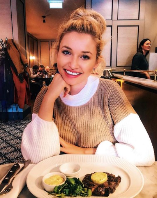 Image may contain: Table, Female, Dish, Room, Indoors, Meal, Food, Furniture, Restaurant, Human, Person
