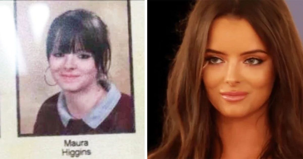 Image may contain: Love Island baby pictures, Love island, young, school, Maura Higgins, Maura,  Text, Female, Face, Human, Person