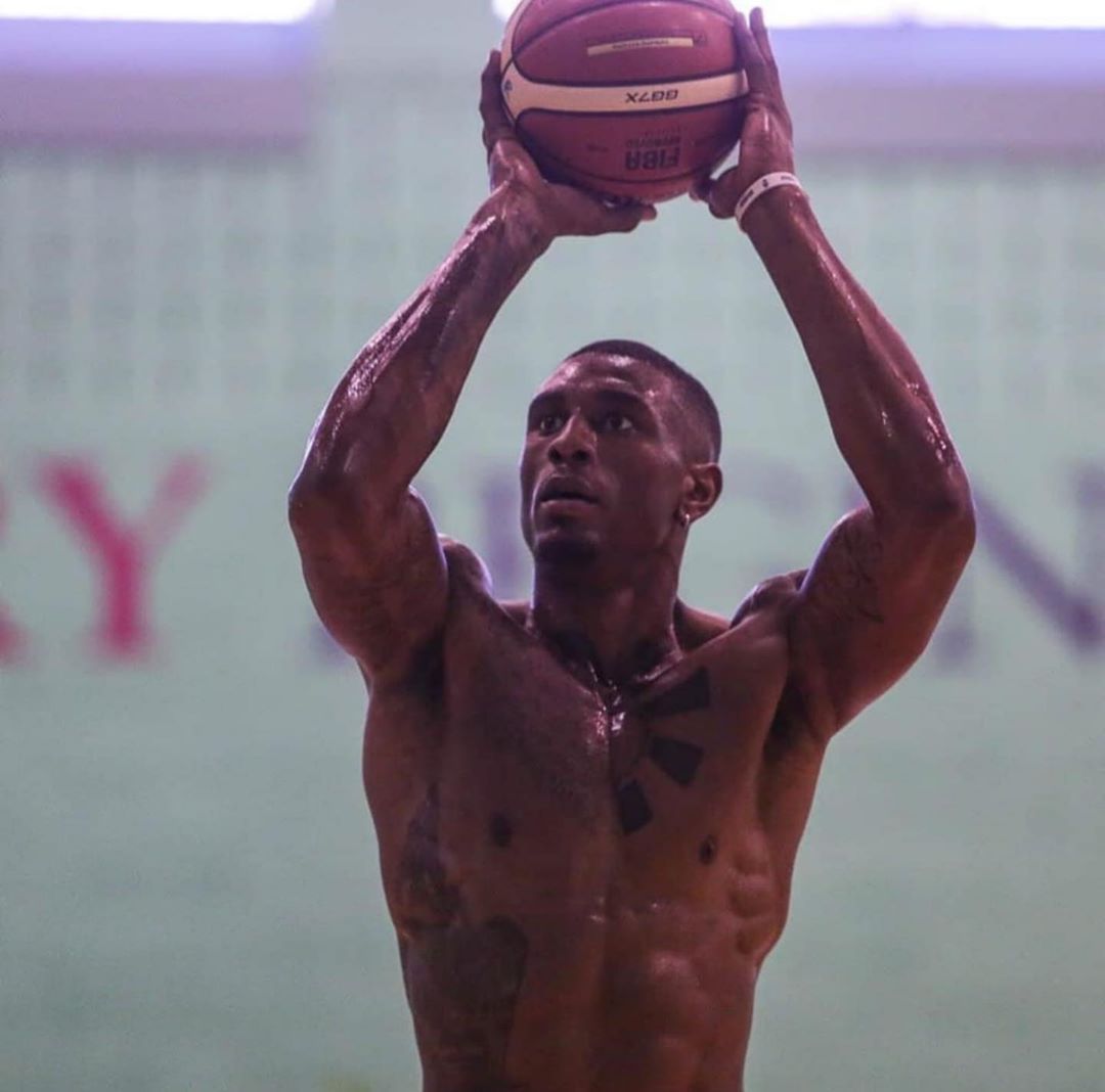 Image may contain: Ovie Soko net worth, Ovie, Ovie, Soko, Love Island, basketball, team, net worth, earnings, money, salary, per year, worth, how much, 2019, Arm, People, Clothing, Apparel, Helmet, Human, Person
