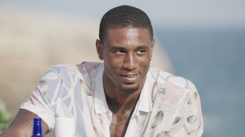 Image may contain: Love Island star signs, Ovie, Love Island, Aquarius, star sign, compatible, age, birth, Clothing, Apparel, Shirt, Man, Face, Person, Human
