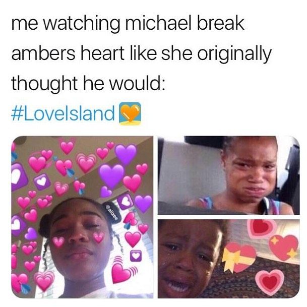 Image may contain: Casa Amor Love Island memes, Love Island, Casa Amor, meme, reaction, tweet, Amber, Michael, funny, savage, best, Twitter, Document, Text, Id Cards, Portrait, Photography, Photo, Head, Face, Human, Person