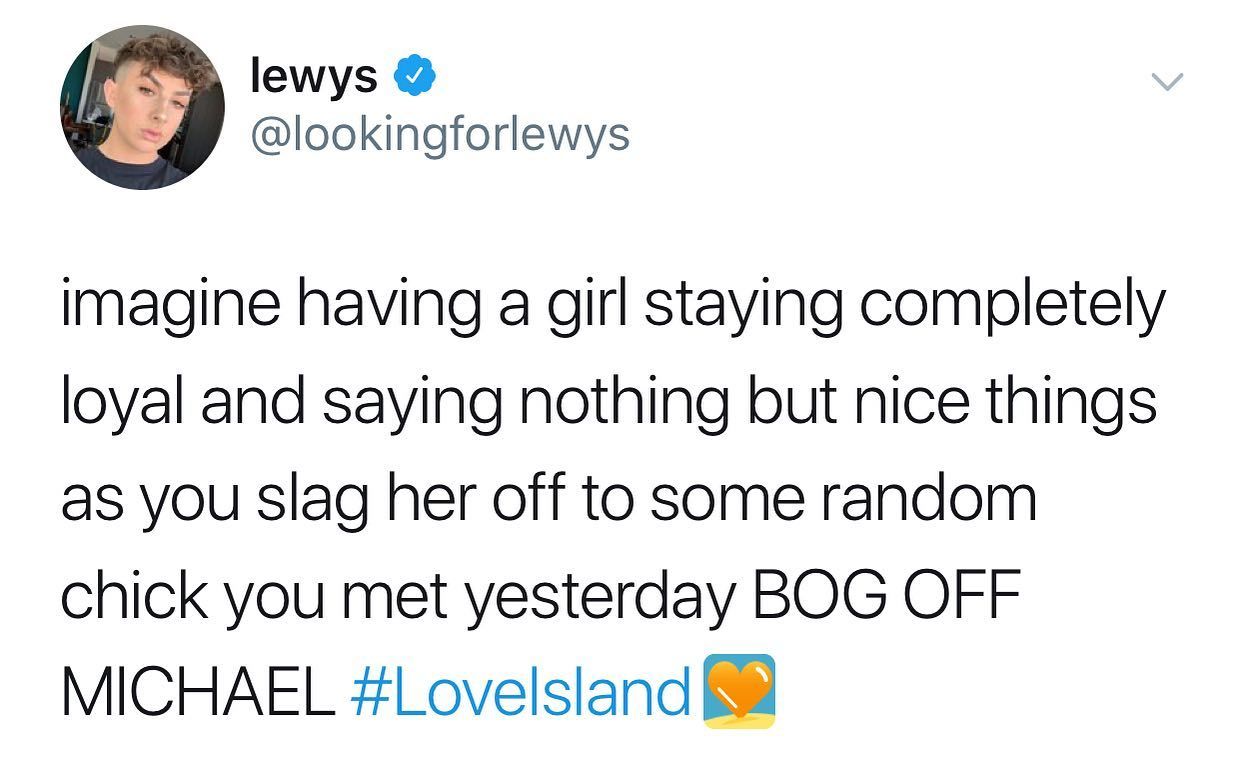 Image may contain: Casa Amor Love Island memes, Love Island, Casa Amor, meme, reaction, tweet, funny, Amber, Michael, savage, best, Twitter,Face, Alphabet, Word, Human, Person, Text