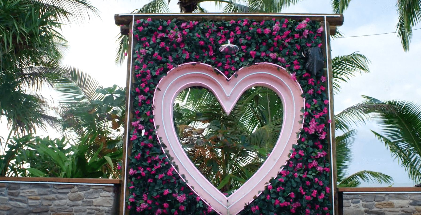 Image may contain: Love Island USA villa, Love Island USA, villa, Love Island, CBS, Garden, Outdoors, Arbour, Tree, Plant