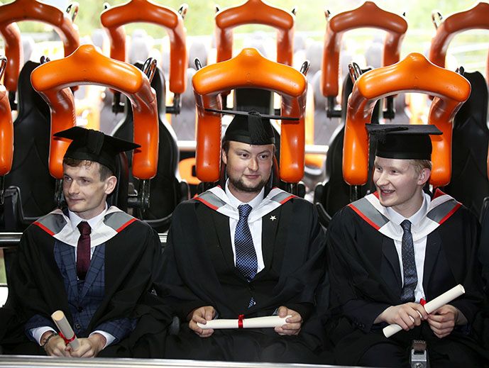 Image may contain: Graduation, Accessory, Accessories, Tie, Helmet, Apparel, Clothing, Person, Human