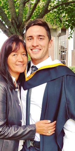 Image may contain: Graduation, Smile, Human, Face, Person, greg o’shea, love island, villa, islander, new arrival, bombshell, rugby, irish, maura, cast, greg love island