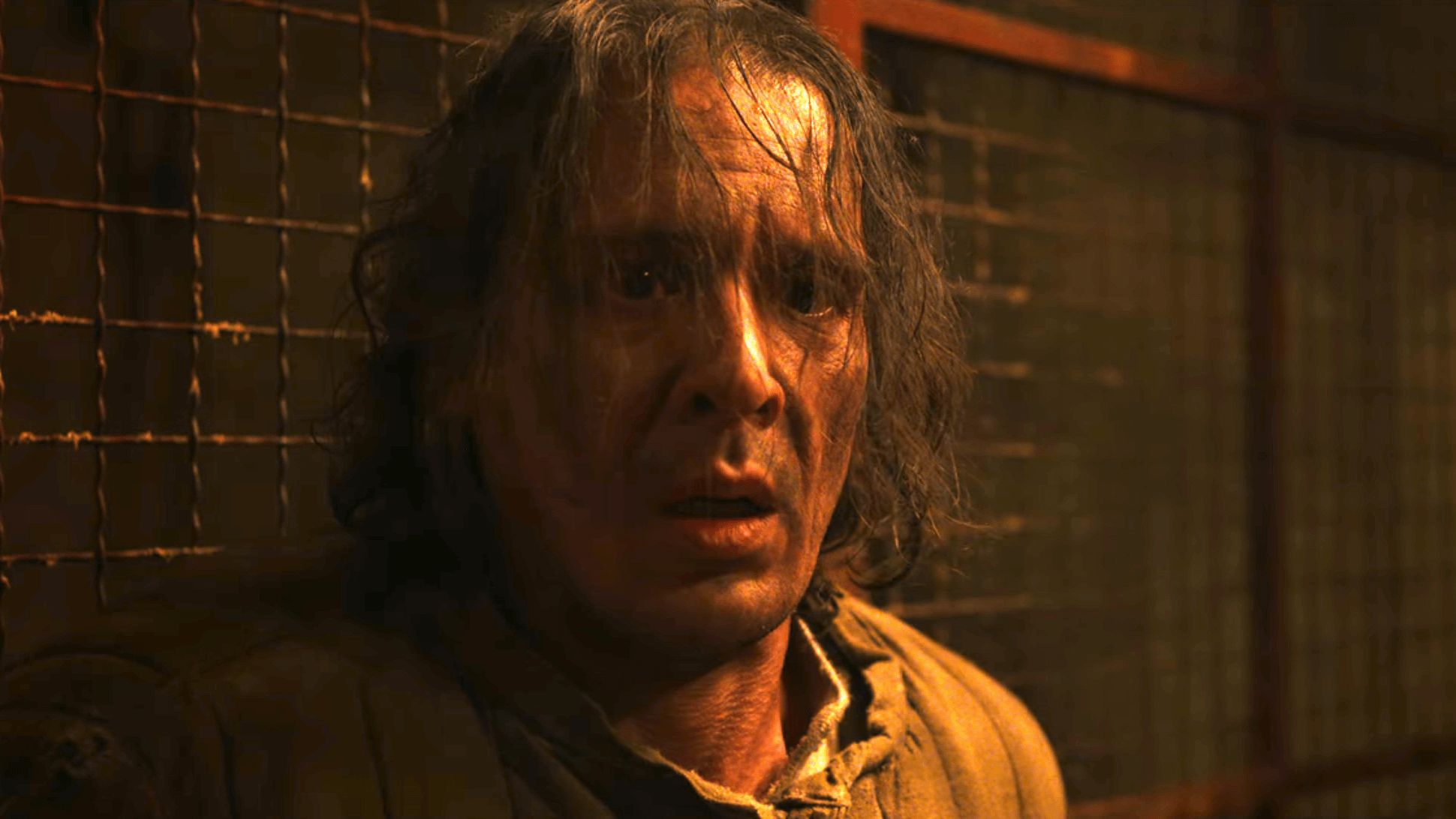 Image may contain: Stranger Things 3 end credit scene, post credits, Stranger Things 3, explained, theory, theories, ending, is Hopper dead, who, the American, door, spoilers, Netflix, finale, Stranger Things, Russian, cell, prisoner, season 4, Head, Face, Human, Person
