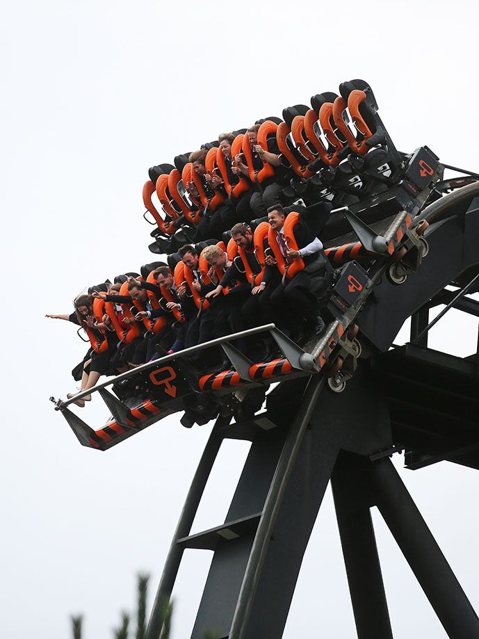 Image may contain: Human, Person, Roller Coaster, Coaster, Amusement Park