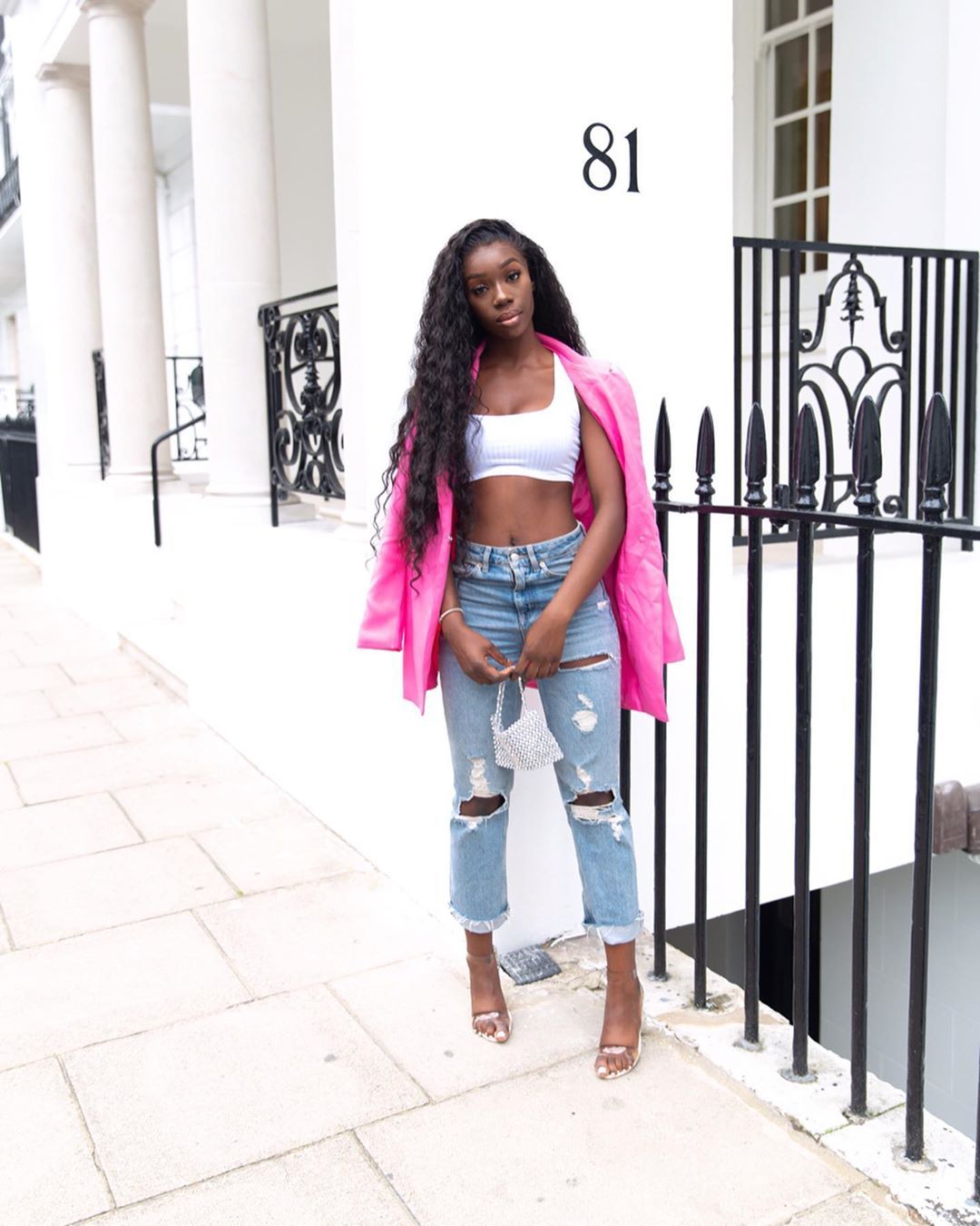 Image may contain: Love Island Instagrams, Love Island, Instagram, followers, ranking, 2019, Yewande, Jeans, Denim, Shorts, Person, Human, Pants, Clothing, Apparel