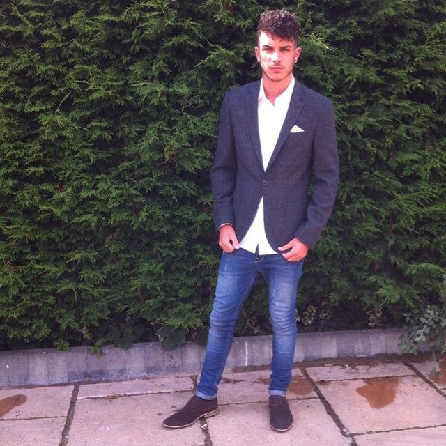 Image may contain: Casa Amor transformations, Casa Amor, Love Island, Dan, Dan Rose, before, after, old, new, pictures,Suit, Overcoat, Person, Human, Pants, Denim, Jeans, Shoe, Footwear, Blazer, Coat, Jacket, Clothing, Apparel
