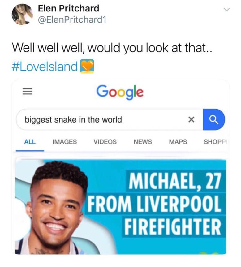 Image may contain: Love Island recoupling memes, Love Island, memes, Michael, tweets, reactions, savage, twitter, Text, Id Cards, Document, Person, Human
