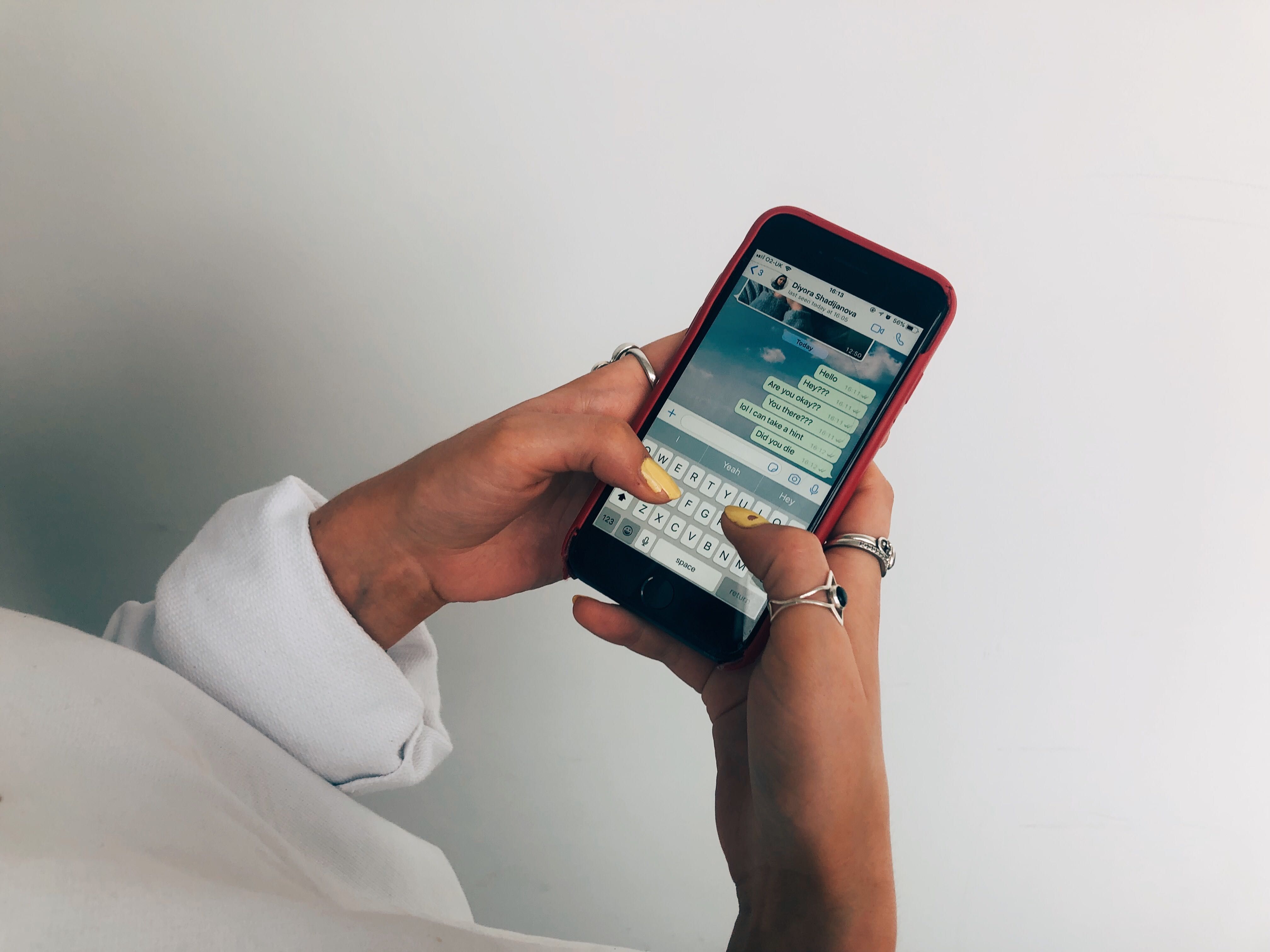 Image may contain: Being ghosted, How to deal with being ghosted, What to text after being ghosted,Texting, Hand-Held Computer, Computer, Human, Person, Mobile Phone, Cell Phone, Electronics, Phone