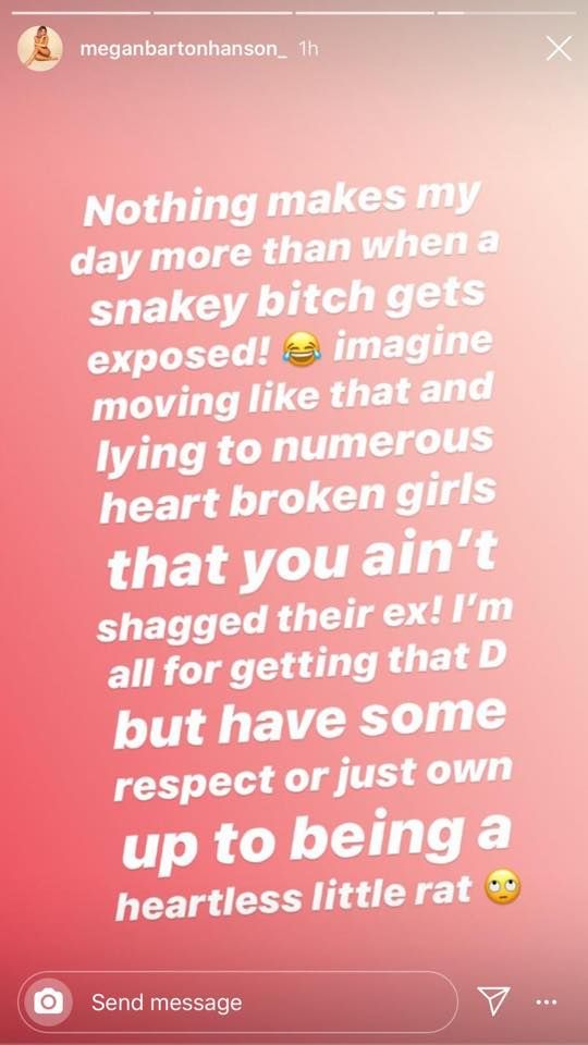 Image may contain: Chloe Ferry and Amber Davies, Megan Barton-Hanson, Instagram, story, little rat, Chloe Ferry, Amber Davies, Sam Gowland, tweet, Twitter, Snapchat, video, what happened, drama, tea, argument, explained, split, together, Alphabet, Face, Word, Text