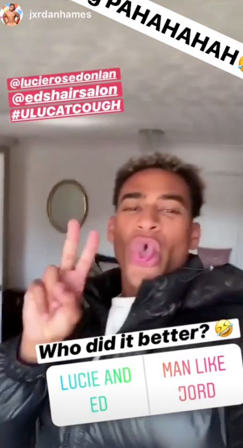 Image may contain: Lucie Love Island video, Lucie, Love Island, video, meme, explained, Jordan, Hairdressers, hair, salon, viral, twitter, tweet, Instagram, cat, cough, ulucatcough,  Boy, Photography, Photo, Portrait, Human, Person, Face
