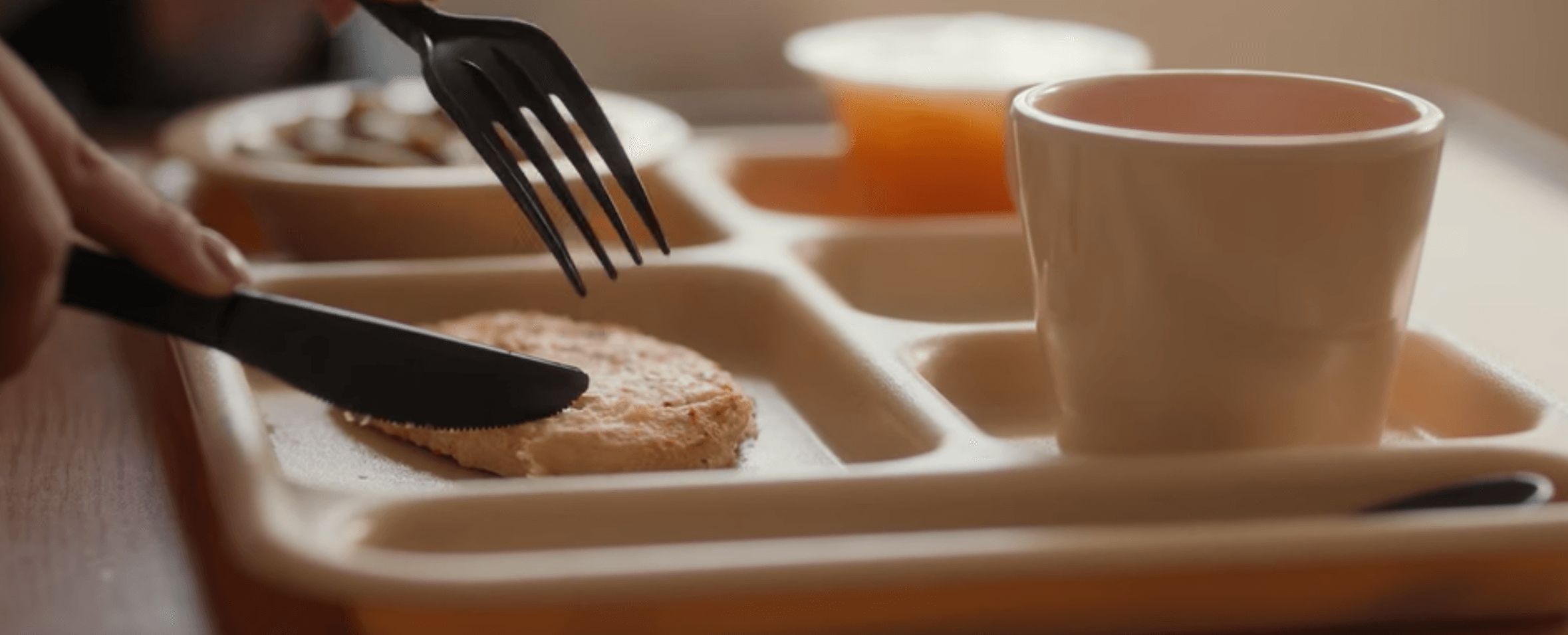 Image may contain: Secret Obsession, Netflix, film, review, tweets, memes, reaction, plot, spoilers, about, rating, Coffee Cup, Cup, Fork, Cutlery, Food, Bread, Human, Person