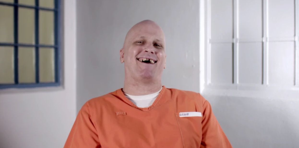 Image may contain: I Am a Killer, James Robertson, Netflix, death row, Florida, Florida State Prison, true crime, real life, true, story, details, explained, crime, death, penalty,  Face, Chef, Human, Person