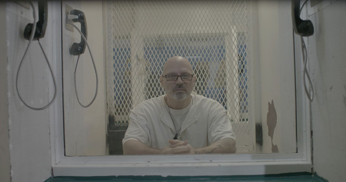 Image may contain: I Am a Killer, David Lewis, death row, Netflix, prison, death, penalty, documentary, true crime, Finger, Accessories, Accessory, Glasses, Person, Human