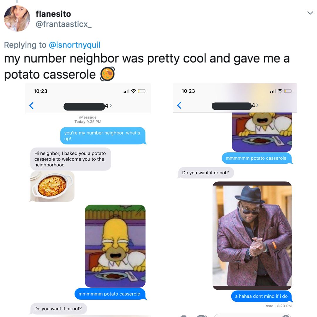 Image may contain: Number neighbour, text door, neighbour, twitter, challenge, meme, examples, what is, how to do, explained, origin, tweet, Human, Person, Text