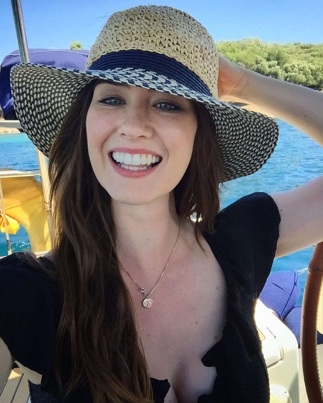 Image may contain: Great British Bake Off 2019, Alice Fevronia, Alice, cast, contestants, lineup, Instagram, GBBO, Bake Off, 2019, start date, Channel 4, Jewelry, Necklace, Accessories, Accessory, Sun Hat, Person, Human, Hat, Clothing, Apparel