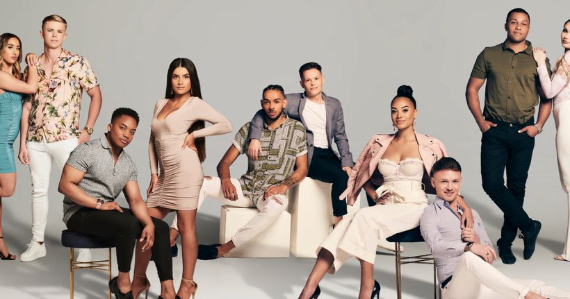 Image may contain: Singletown, ITV2, reality, TV, show, new, Love Island, start date, trailer, cast, Pants, Sitting, Woman, People, Skin, Sleeve, Footwear, Shoe, Female, Clothing, Apparel, Person, Human
