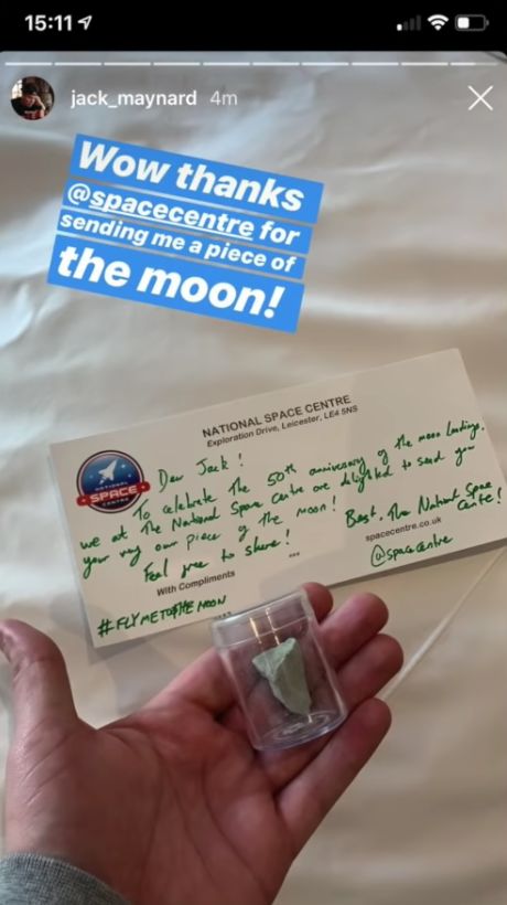 Image may contain: YouTuber moon prank, YouTuber, prank, moon, gravel, influencers, promoting, Louise Thompson, Oli White, Sophie Habboo, Habbs, Harry Baron, Emily Blackwell, Made in Chelsea, MIC, Space Centre, moon pieces, Paper, Envelope, Text, Person, Human