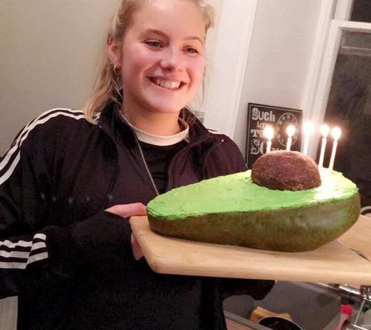 Image may contain: Photo, Photography, Hot Dog, Dessert, Cake, Face, Fruit, Food, Plant, Human, Person